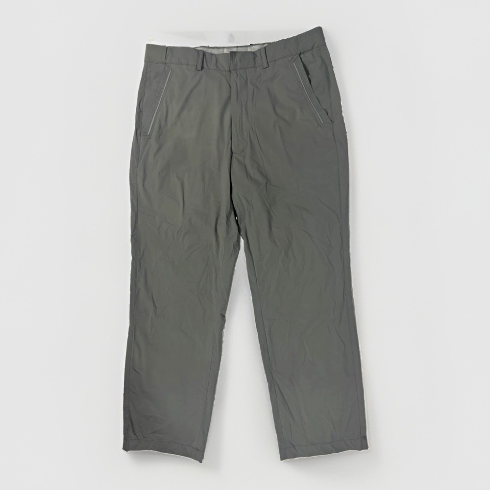 Charlie's Apparel Men's Chino Pants 32 Gray Slim Flat Front Stretch Pockets